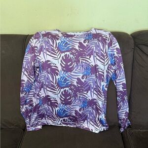 32 Degrees Multicolor Leaf Pattern Swim Coverup 50 UPF